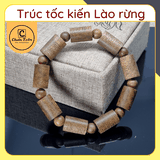 Vòng tay thời trang trầm hương tự nhiên Lào rừng dạng trúc Chuẩn Trầm, vòng tay trầm tự nhiên 100%