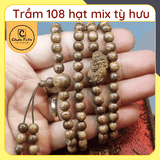 Vòng Tay Trầm Hương 108 hạt Chuẩn Trầm, vòng tay 108 hạt trầm tốc mix nhiều loại