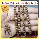 Vòng Tay Trầm Hương 108 hạt Chuẩn Trầm, vòng tay 108 hạt trầm tốc mix nhiều loại