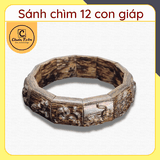 Vòng Tay Trầm Hương Sánh chìm 12 con giáp Chuẩn Trầm