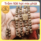 Vòng Tay Trầm Hương 108 hạt Chuẩn Trầm, vòng tay 108 hạt trầm tốc mix nhiều loại