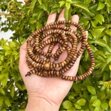 Vòng Tay Trầm Hương 108 hạt kiểu nút dẹp tốc kiến vườn - chuẩn trầm