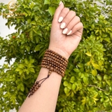 Vòng Tay Trầm Hương 216 hạt 4li tốc kiến vườn