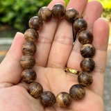Vòng tay trầm hương banh bông Indonesia - Chuẩn Trầm, vòng tay trầm tự nhiên 100%
