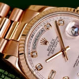 RL Day Date 118235 Tia Hồng cọc kim size 36mm ❤️lịch nước Ý 🇮🇹tình trạng fullbox 2012