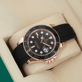 RL Yacht Master 116655 size 40mm vỏ vàng hồng 18k nguyên khối dây cao su❤️ date 2016