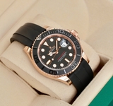 RL Yacht Master 116655 size 40mm vỏ vàng hồng 18k nguyên khối dây cao su❤️ date 2016