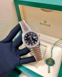 Datejust 12628Rbr Đen Niềng Kim Zin