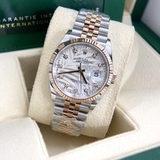 Đồng Hồ Rolex Datejust 36mm Mặt Số Hoạ Tiết Lá Cọ Cọc Kim Jubilee