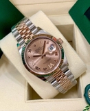 Rolex Datejust 126231 Mặt Số Hồng Cọc Số La Mã Nạm Kim VI -IX Jubilee Full Box 2021