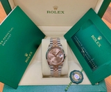 Rolex Datejust 126231 Mặt Số Hồng Cọc Số La Mã Nạm Kim VI -IX Jubilee Full Box 2021