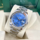 126300 Mặt Xanh Cọc Số La Mã Dây Đeo Oyster New 2024