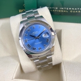 126300 Mặt Xanh Cọc Số La Mã Dây Đeo Oyster New 2024