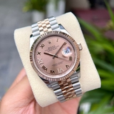 Rolex Datejust 126231 Mặt Số Hồng Cọc Số La Mã Nạm Kim VI -IX Jubilee Full Box 2021