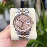 Rolex Datejust 126231 Mặt Số Hồng Cọc Số La Mã Nạm Kim VI -IX Jubilee Full Box 2021