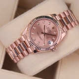 278275 Pink Diamond size 31mm vỏ vàng hồng 18k nguyên khối lướt 2023