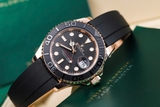 116655 Yacht black size 40mm vàng hồng nguyên khối 18k