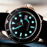 116655 Yacht black size 40mm vàng hồng nguyên khối 18k