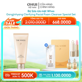 Bộ Sữa rửa mặt Whoo Gongjinhyang Clarifying Facial Foam Cleanser Special Set