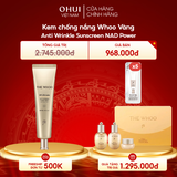 Kem chống nắng Whoo Vàng Anti Wrinkle Sunscreen NAD Power