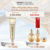 Kem chống nắng Whoo Vàng Anti Wrinkle Sunscreen NAD Power