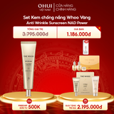 Bộ Kem chống nắng Whoo Vàng Anti Wrinkle Sunscreen Set Y25