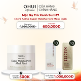 Mặt Nạ Trà Xanh Sum37 Micro Active Super Matcha Pore Mask Pack