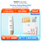 Set Kem Chống Nắng Ohui Day Shield Perfect Sun Black