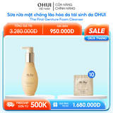 Sữa rửa mặt chống lão hóa da tái sinh da OHUI The First Geniture Foam Cleanser