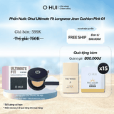 Phấn Nước Ohui Ultimate Fit Longwear Jean Cushion Pink 01