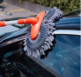 Cây chổi lau rửa xe hơi chenille xoay 360 hai đầu lau mẫu mới 2024