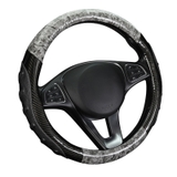 Bọc vô lăng xe tải sợi carbon 5D (L07)phối vân gỗ màu