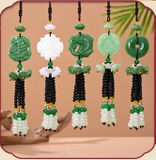 Khánh treo xe phong thủy, dây tua rua đá