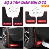 Bộ 2 tấm cao su chắn bùn thể thao KT 27x23cm kèm ốc vít - Size vừa