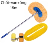 Dụng cụ chổi rửa xe 2 trong 1 kèm vòi nước đa năng tiện lợi hàng tốt tạo bọt