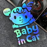 Baby In Car Nhãn dán phản quang Nhãn dán cảnh báo mẹo xe hơi Phụ kiện kính chắn gió cửa sổ ô tô Decal