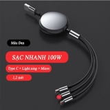 Dây sạc rút gọn 3 đầu