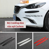 Bộ 2 miếng dán vân sợi Carbon chống va đập góc xe