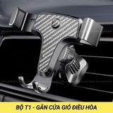 Giá đỡ điện thoại cài cửa gió điều hoà V8 chất liệu nhựa ABS cứng cáp cao cấp, có thể xoay 360 độ
