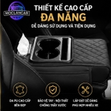 (KH) Tấm Đệm Da PU Lót Bệ Tỳ Tay Ô Tô 3in1 Có 2 Túi Để Đồ 2 Bên Đa Năng