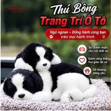(KH) Thú bông đôi than hoạt tính trên ô tô 20x28cm