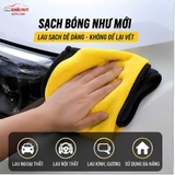 (KH) Khăn Lau Đa Năng Microfiber 2 Mặt Vàng - Xám Chuyên Dụng Nhà Cửa Xe Hơi