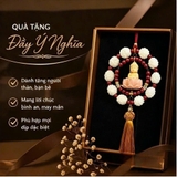 Khánh 10S bông liên hoa và Phật Thích Ca gỗ Hoàng dương, khánh treo gương chiếu hậu oto, mang lại bình an may mắn