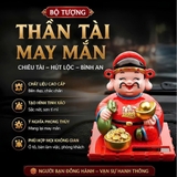 Ông Tượng Thần Tài Đỏ gật đầu bằng NLMT