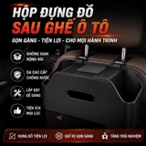 (KH) HSG04 Hộp Đựng Đồ Treo Ghế Ô Tô Da PU Đa Năng Có Khay Để Cốc,Điện Thoại,Đựng Giấy