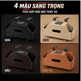 (KH) HSG04 Hộp Đựng Đồ Treo Ghế Ô Tô Da PU Đa Năng Có Khay Để Cốc,Điện Thoại,Đựng Giấy