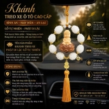 Khánh 8S bông liên hoa Phật Thích Ca gỗ hoàng dương trang trí xe ô tô, mang lại bình an may mắn