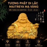 (KH) Tượng Phật Di Lặc Maitreya Mạ Vàng (12x10x8)