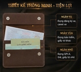Ví da đựng giấy tờ xe ô tô gồm 23 hãng xe có 2 màu 13x18cm - VDK