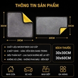 (KH) Khăn Lau Đa Năng Microfiber 2 Mặt Vàng - Xám Chuyên Dụng Nhà Cửa Xe Hơi